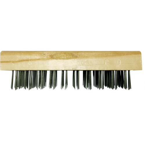 Flat Wire Butcher Block Brushes, Flat Steel Wire, 5 x 10 Wire Rows, 7-5/8" Long Les Fournitures Industrielles Méga