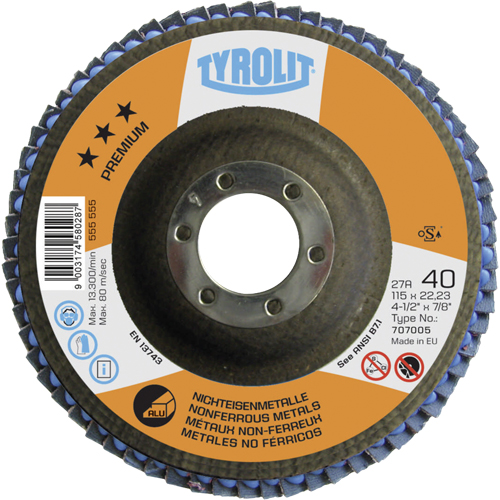Flap Disc, 5" x 7/8", Type 29, 40 Grit, Ceramic Les Fournitures Industrielles Méga