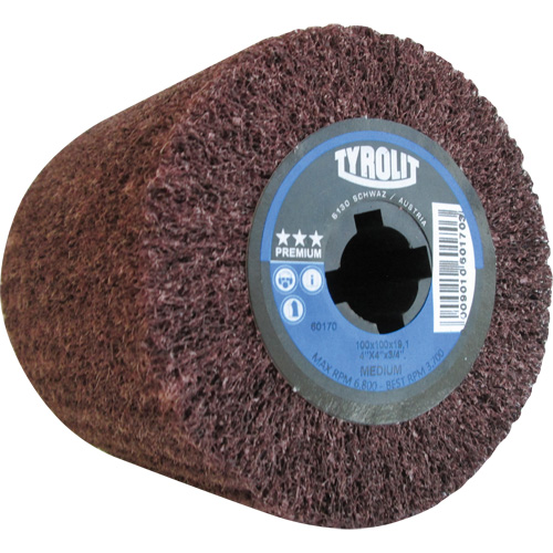 Pro-Line Surface Conditioning Drum, 4" Dia. x 4" W, 3/4" Arbor, Medium Grit, Aluminum Oxide Les Fournitures Industrielles Méga