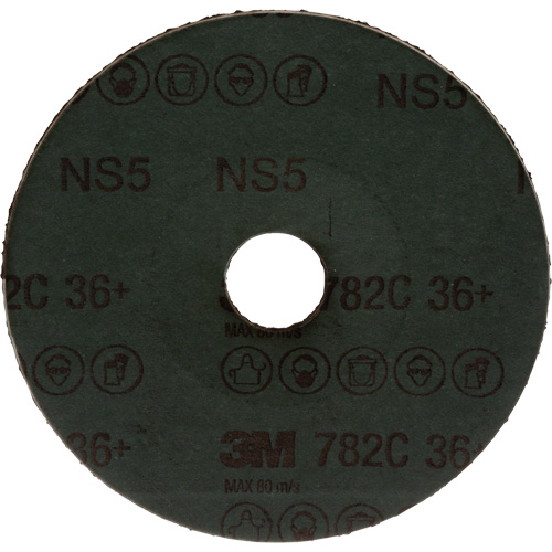 Disque en fibre 782C, Grain de c&eacute;ramique, 36+, 5" Dia x 7/8" Arbre Les Fournitures Industrielles Méga