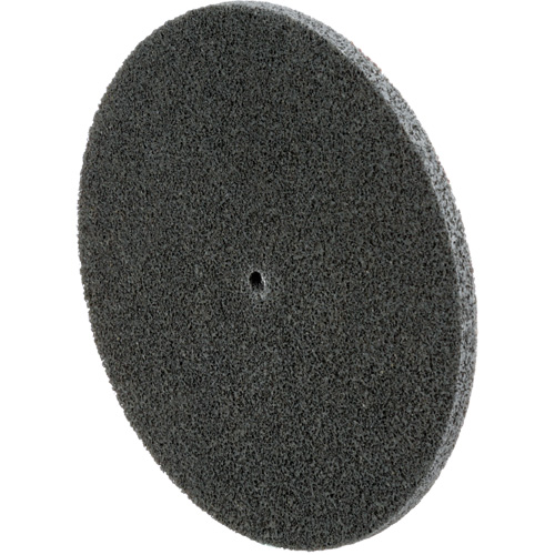 Scotch-Brite EXL Unitized Wheel, 6" x 1/4", 1/4" Arbor, Fine Grit, Silicon Carbide Les Fournitures Industrielles Méga
