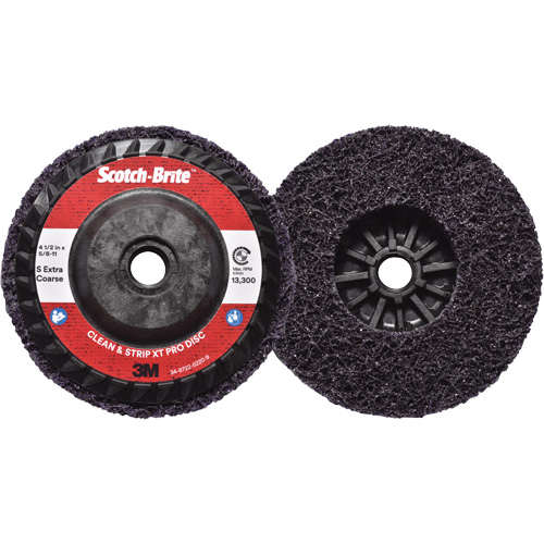 Disque  Clean and Strip  XT Pro Scotch-Brite, 4-1/2" dia., Grain Extra grossier, Carbure de silicium Les Fournitures Industrielles Méga
