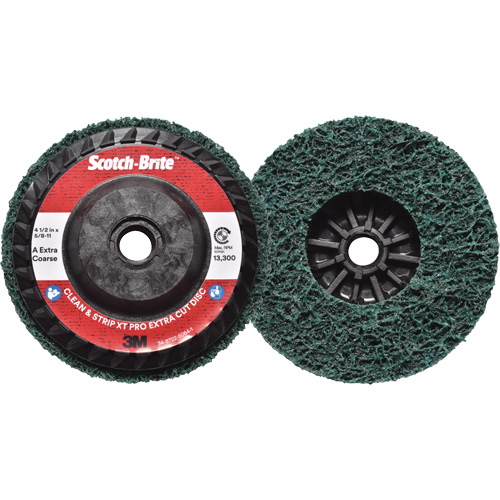 Disque extra coupe  Clean and Strip  XT Pro Scotch-Brite, 4-1/2" dia., Grain Extra grossier, Oxyde d'aluminium Les Fournitures Industrielles Méga