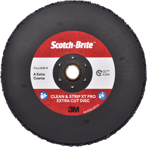 Scotch-Brite Clean & Strip XT Pro Extra Cut Disc, 7" Dia., Extra Coarse Grit, Aluminum Oxide Les Fournitures Industrielles Méga