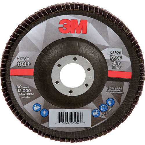 769F Flap Disc, 5" x 7/8", Type 29, 80+ Grit, Ceramic Les Fournitures Industrielles Méga