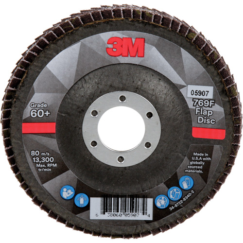 Disque &agrave; lamelles &agrave; changement rapide 769F, 4-1/2" x 7/8", Type 29, Grain 60+, C&eacute;ramique Les Fournitures Industrielles Méga