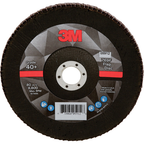 769F Quick Change Flap Disc, 7" x 7/8", Type 29, 120+ Grit, Aluminum Oxide/Ceramic Les Fournitures Industrielles Méga
