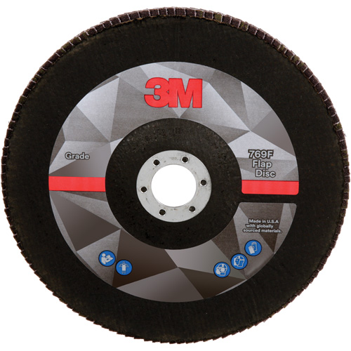 769F Quick Change Flap Disc, 7" x 5/8"-11, Type 27, 40+ Grit, Aluminum Oxide/Ceramic Les Fournitures Industrielles Méga
