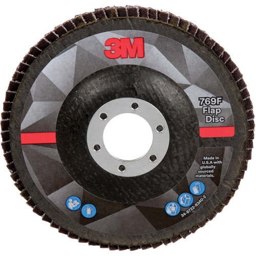Disque &agrave; lamelles &agrave; changement rapide 769F, 5" x 7/8", Type 27, Grain 60+, C&eacute;ramique Les Fournitures Industrielles Méga