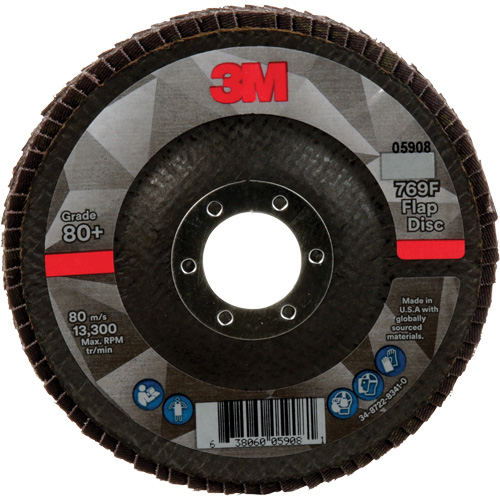 Disque &agrave; lamelles &agrave; changement rapide 769F, 4-1/2" x 7/8", Type 29, Grain 80+, C&eacute;ramique Les Fournitures Industrielles Méga