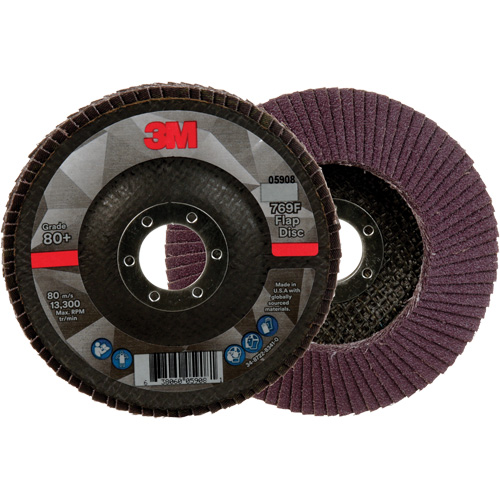 Disque &agrave; lamelles &agrave; changement rapide 769F, 4-1/2" x 7/8", Type 29, Grain 80+, C&eacute;ramique Les Fournitures Industrielles Méga