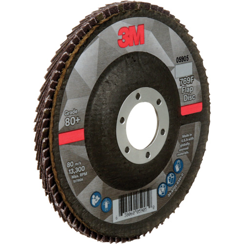 769F Quick Change Flap Disc, 4-1/2" x 7/8", Type 27, 80+ Grit, Ceramic Les Fournitures Industrielles Méga