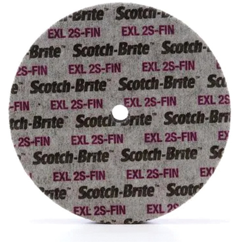 Scotch-Brite EXL Unitized Wheel, 6" x 1/4", 1/4" Arbor, Fine Grit, Silicon Carbide Les Fournitures Industrielles Méga