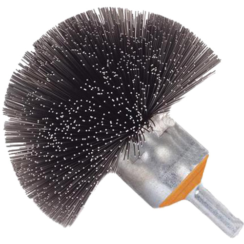 Spherical Mounted Crimped Wire Brush, 1-1/2", 0.008" Fill, 1/4" Shank Les Fournitures Industrielles Méga