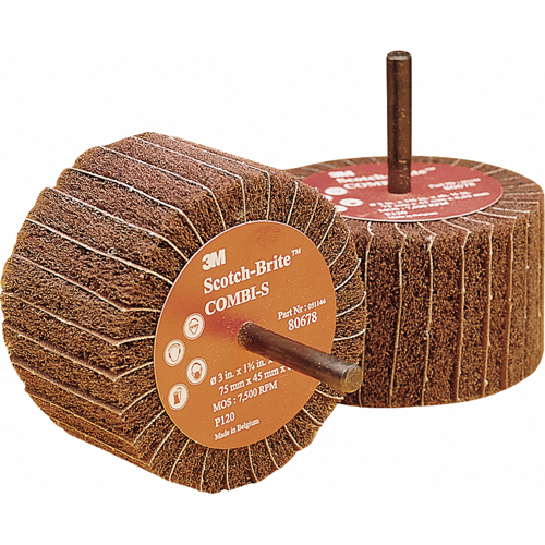 Meules combin&eacute;es, 3" dia. x 1-3/4" la, Arbre 1/4", Oxyde d'aluminium Les Fournitures Industrielles Méga