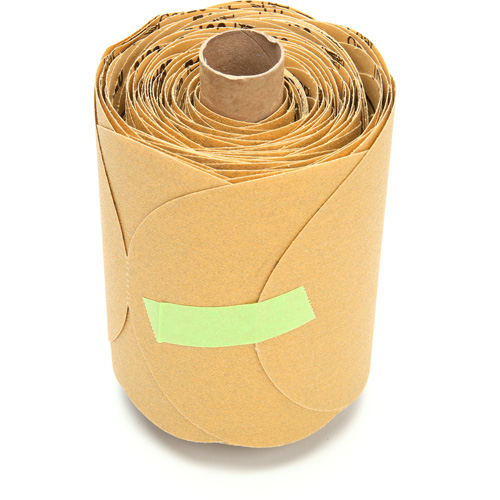 Rouleau de disques dor&eacute;s 216U Stikit, Oxyde d'aluminium, 5" la x 52' lo, Grain P120 Les Fournitures Industrielles Méga