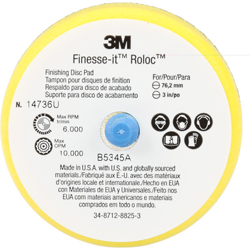 Finesse-it Roloc Finishing Disc Pad, 3" Dia. Les Fournitures Industrielles Méga