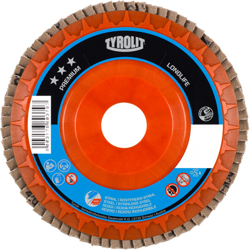 Disque &agrave; lamelles de premi&egrave;re qualit&eacute; LongLife, 7" x 7/8", Type 27, Grain 40, Zirconium Les Fournitures Industrielles Méga