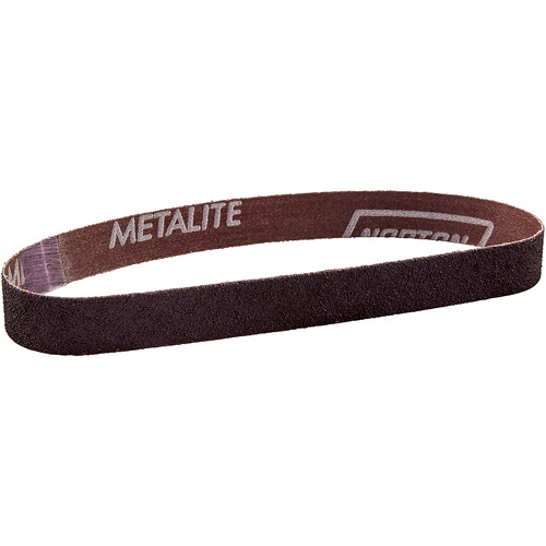 Courroie de ponçage en tissu Metalite, 3/4" la x 20-1/2" lo, Oxyde d'aluminium, Grain 80 Les Fournitures Industrielles Méga