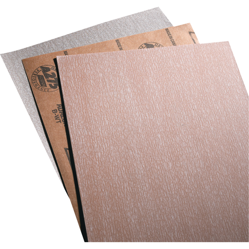 Papier abrasif en feuilles de papier - No-Fil Adalox A275, 9" x 11", Grain 80, Oxyde d'aluminium Les Fournitures Industrielles Méga