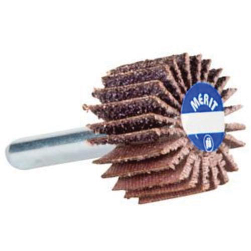 Mini Flap Wheel, Aluminum Oxide, 80 Grit, 1-1/2" x 1-1/2" x 1/4" Les Fournitures Industrielles Méga