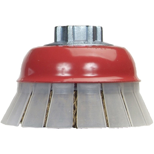 Brosse-boisseau en fil m&eacute;tallique serti avec grille de protection Les Fournitures Industrielles Méga