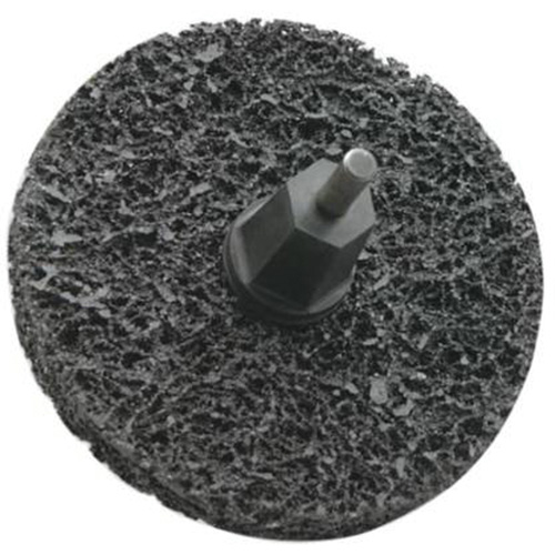 Disques non tiss&eacute;s &agrave; remplacement rapide pour d&eacute;capage Bear-Tex, 3" dia., Grain Extra grossier, Carbure de silicium Les Fournitures Industrielles Méga