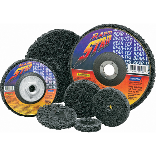 Bear-Tex Rapid Strip Wheels, 6" Dia. x 1/2" W, 1/4" Arbor Les Fournitures Industrielles Méga