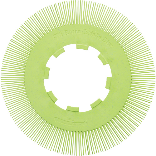 Brosse radiale en soies de pr&eacute;cision type S PN-RB sans adaptateur Scotch-Brite, C&eacute;ramique, Grain 50+, 8" dia. Les Fournitures Industrielles Méga