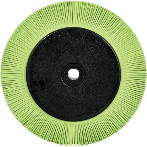 Brosse radiale en soies de pr&eacute;cision type S PN-RB avec bride Scotch-Brite , C&eacute;ramique, Grain 50+, 8" dia. Les Fournitures Industrielles Méga