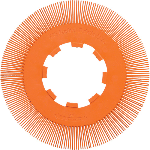Brosse radiale en soies de pr&eacute;cision type S PN-RB sans adaptateur Scotch-Brite , C&eacute;ramique, Grain 80+, 8" dia. Les Fournitures Industrielles Méga