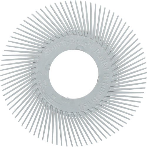Brosse radiale en soies de pr&eacute;cision type A PN-RB sans adaptateur Scotch-Brite , C&eacute;ramique, Grain 120+, 6" dia. Les Fournitures Industrielles Méga