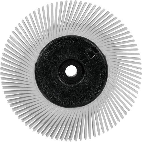Scotch-Brite Type A Precision Radial Bristle Brush PN-RB with Adapter, Ceramic, 120+ Grit, 6" Dia. Les Fournitures Industrielles Méga
