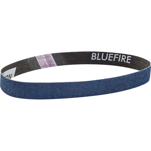 Courroie abrasive en tissu Bluefire, 3/4" la x 18" lo, Alumine de zirconium, Grain 120 Les Fournitures Industrielles Méga