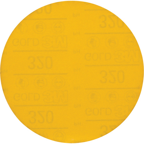 Disque abrasif dor&eacute; Hookit, dia 6", Grain 320, Oxyde d'aluminium, Poids C Les Fournitures Industrielles Méga