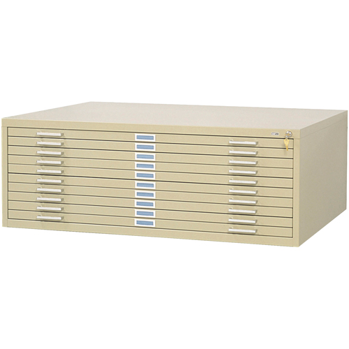 Classeurs en acier pour plans, 10 Tiroirs, 46-3/8" la x 35-3/8" p x 16-1/2" h Les Fournitures Industrielles Méga