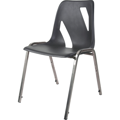 Chaise empilable, Vinyle, Hauteur 31", Capacit&eacute; 275 lb, Noir Les Fournitures Industrielles Méga