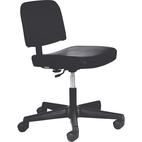Chaises de dactylo, Vinyle, Noir, Capacit&eacute; 250 lb Les Fournitures Industrielles Méga