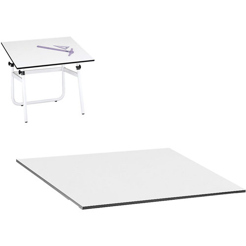 Dessus pour table &agrave; dessin r&eacute;glable Vista, 48" la x 3/4" h, Blanc Les Fournitures Industrielles Méga