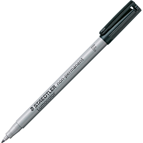 Lumocolor&reg; Non Permanent Fine Tip Black Marker, Black, Fine Tip Les Fournitures Industrielles Méga