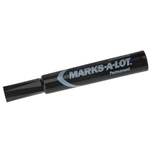 Marks-a-Lot Permanent Markers, Black, Chisel Tip Les Fournitures Industrielles Méga