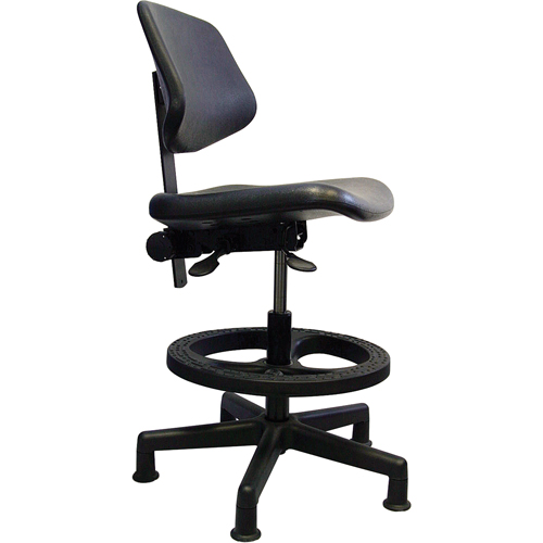 Ergonomic Seating, Polyurethane, Black, 250 lbs. Capacity Les Fournitures Industrielles Méga