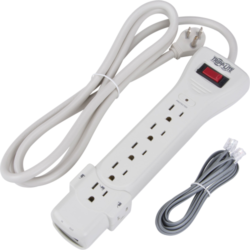 Protect-It Surge Suppressors, 7 Outlets, 1080 J, 1800 W, 6' Cord Les Fournitures Industrielles Méga