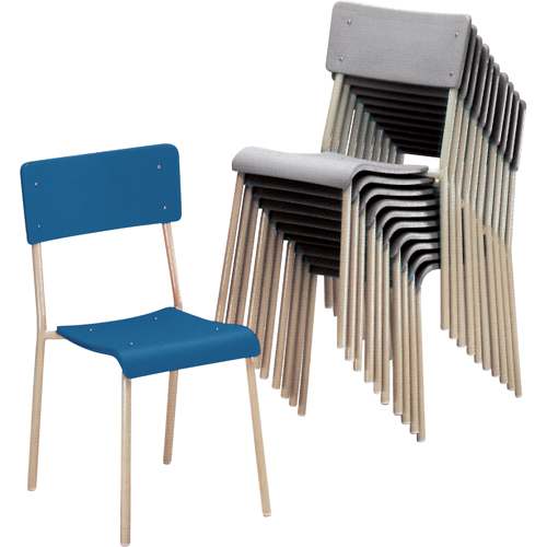 Chaises empilables Ventura, Polypropyl&egrave;ne, Gris Les Fournitures Industrielles Méga