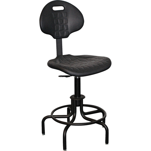 Tabouret avec dossier de s&eacute;rie 6000, Stationnaire, Ajustable Hauteur, Capacit&eacute; 250 lb Les Fournitures Industrielles Méga