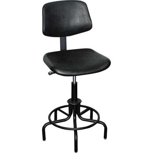 Tabouret avec dossier de s&eacute;rie 6000, Stationnaire, Ajustable Hauteur, Capacit&eacute; 250 lb Les Fournitures Industrielles Méga