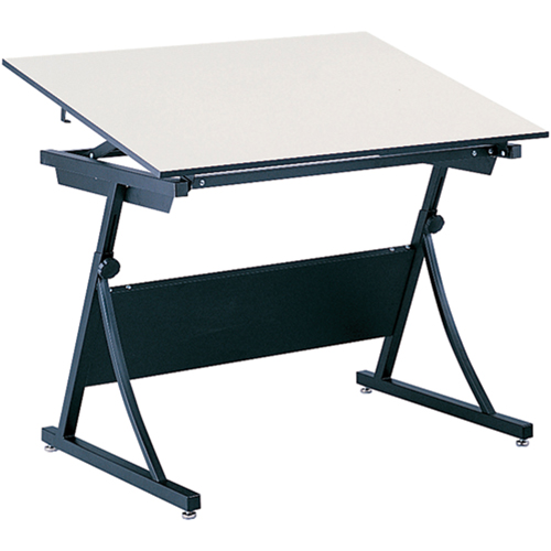 PlanMaster Height-Adjustable Drafting Table, 43" W x 29-1/2" - 37-1/2" H, Black Les Fournitures Industrielles Méga