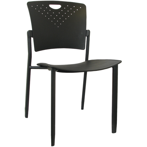 Chaises empilables MaxX StaxX, Polypropyl&egrave;ne, Hauteur 17-1/4", Capacit&eacute; 275 lb, Noir Les Fournitures Industrielles Méga