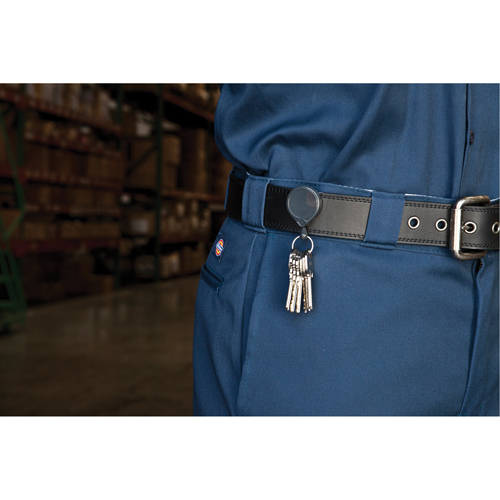 Anneaux &agrave; cl&eacute;s r&eacute;tractables Mini-Bak, Plastique, C&acirc;ble 36", Fixation Agrafe de ceinture Les Fournitures Industrielles Méga