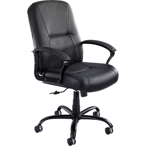 Serenity Big & Tall Chair, Leather, Black, 500 lbs. Capacity Les Fournitures Industrielles Méga